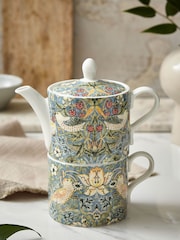 Morris & Co. Blue Strawberry Thief Tea For One - Image 1 of 4