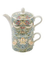 Morris & Co. Blue Strawberry Thief Tea For One - Image 3 of 4