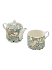 Morris & Co. Blue Strawberry Thief Tea For One - Image 4 of 4