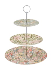 Morris & Co. Pink Strawberry Thief 3 Tier Cake Stand - Image 2 of 4