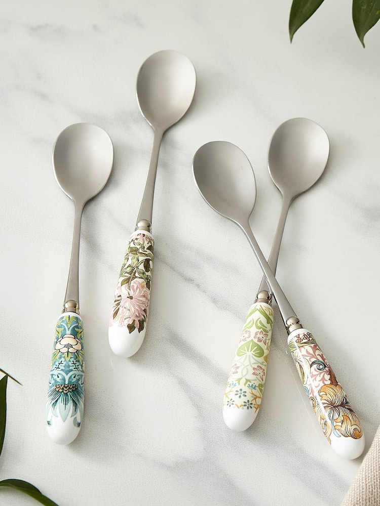 Morris & Co. Set of 6 White Teaspoons Cutlery Set - Image 1 of 4