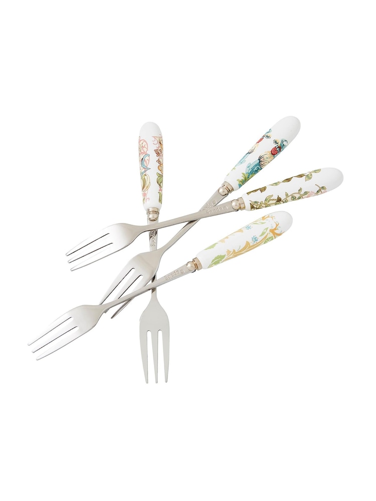 Morris & Co. Set of 6 White Pastry Forks Cutlery Set - Image 2 of 4