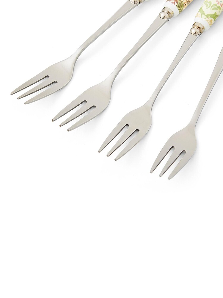 Morris & Co. Set of 6 White Pastry Forks Cutlery Set - Image 4 of 4