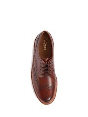 Jones Bootmaker Bushwick Goodyear Welted Leather Brown Brogues - Image 7 of 8