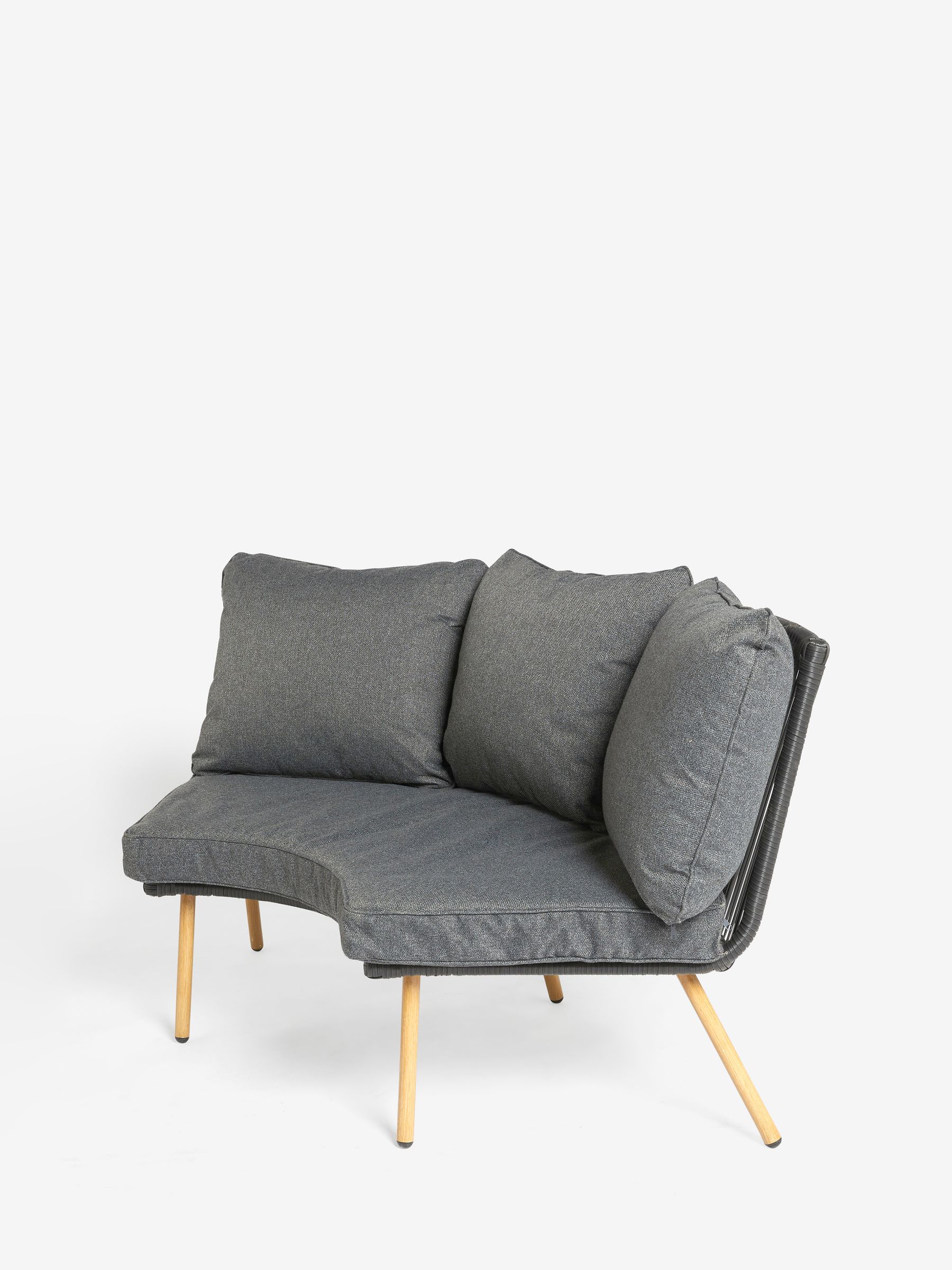 Buy Black Helsinki Garden Rattan Sofa and Table Dining Lounge Set from the Next UK online shop