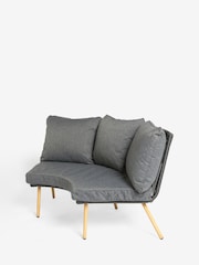 Black Helsinki Garden Rattan Sofa and Table Dining Lounge Set - Image 9 of 13