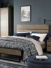 Bentley Designs Natural Tivoli Weathered Oak Low Foot End Bedstead - Image 1 of 4