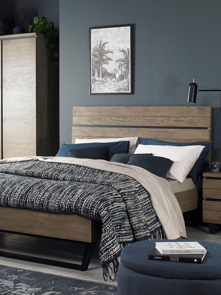 Bentley Designs Natural Tivoli Weathered Oak Low Foot End Bedstead - Image 1 of 4
