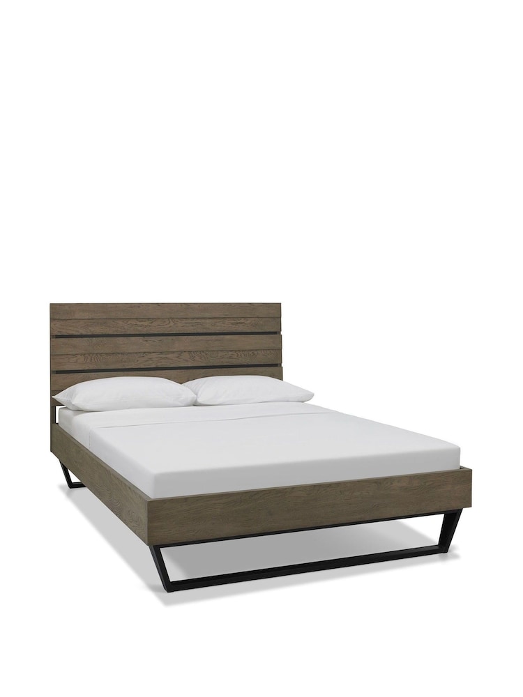 Bentley Designs Natural Tivoli Weathered Oak Low Foot End Bedstead - Image 4 of 4