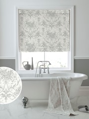 Laura Ashley Steel 100% Cotton Tuileries Made To Measure Roman Blinds - Image 1 of 6