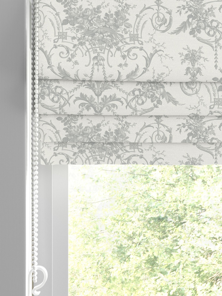 Laura Ashley Steel 100% Cotton Tuileries Made To Measure Roman Blinds - Image 2 of 6