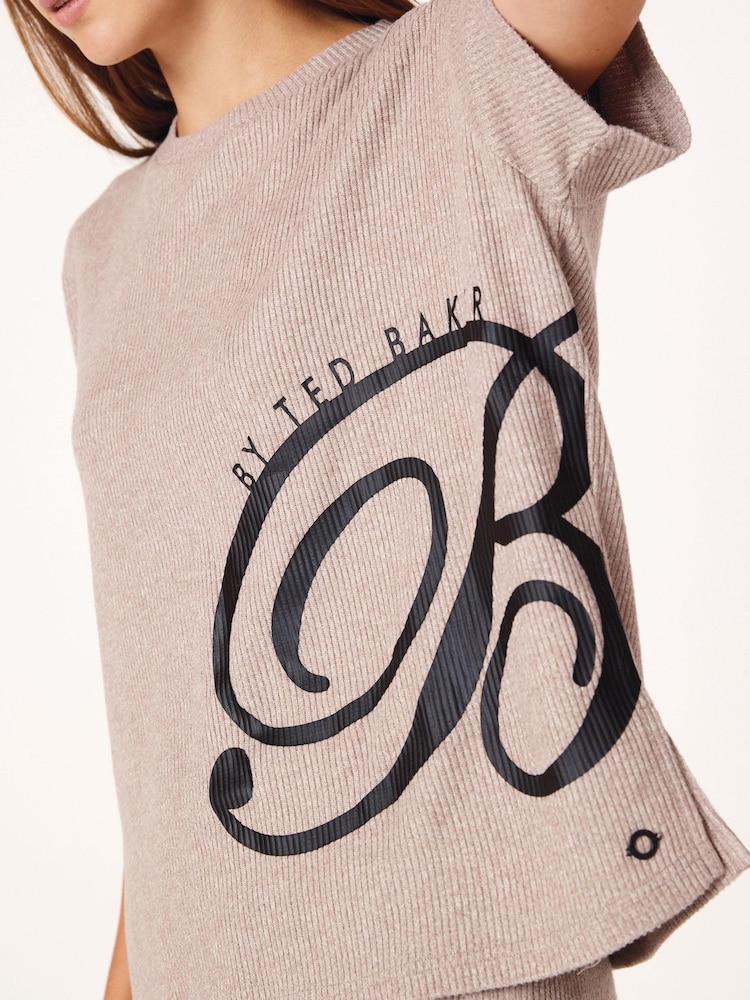 B by Ted Baker Rib Loungewear T-Shirt - Image 2 of 3