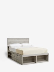 Grey Oak Effect Bronx Platform Bed Frame with Storage - Image 6 of 8