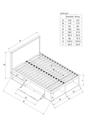 Grey Oak Effect Bronx Platform Bed Frame with Storage - Image 8 of 8