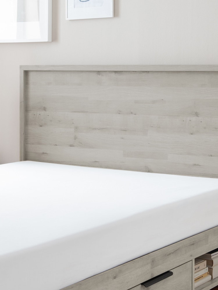 Grey Oak Effect Bronx Platform Bed Frame with Storage - Image 9 of 9