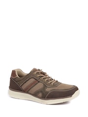 Marrón - Zapatillas de deporte de hombre de corte ancho de Pavers - Imagen 2 de 5