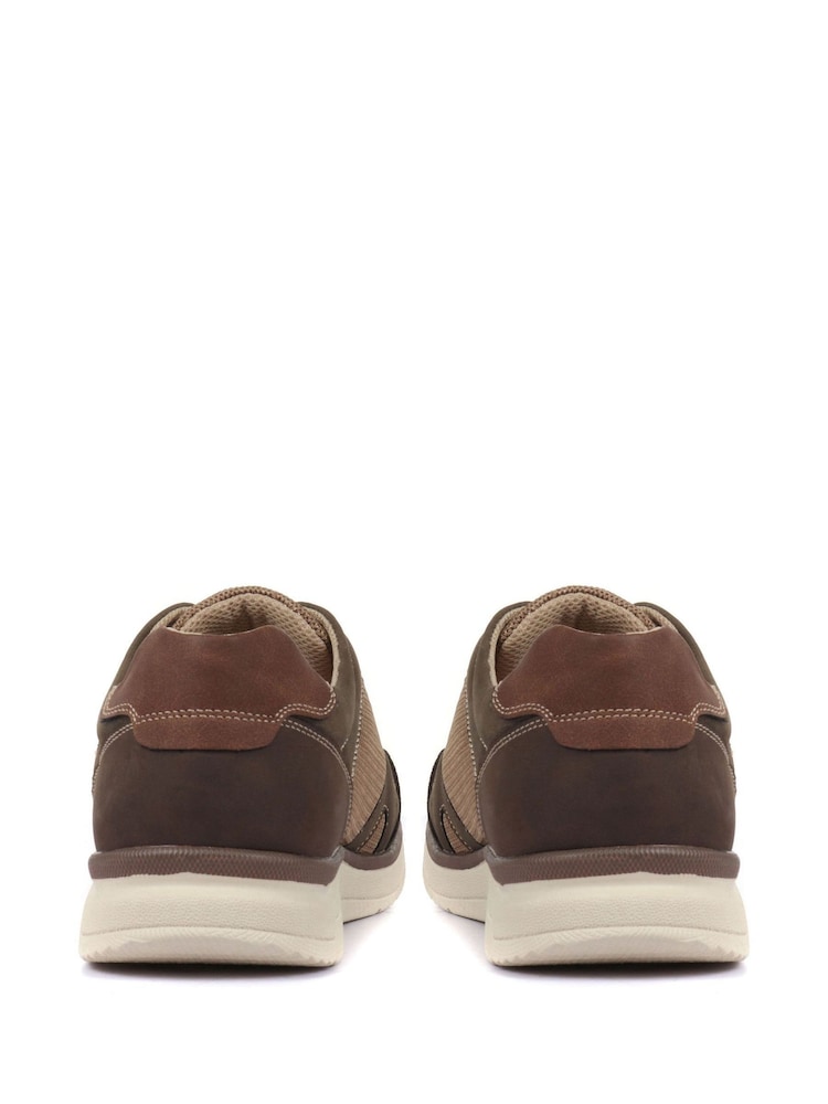 Pavers Brown Mens Wide Fit Trainers - Image 3 of 5