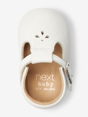 White Leather T-Bar Baby Shoes (0-24mths) - Image 3 of 5