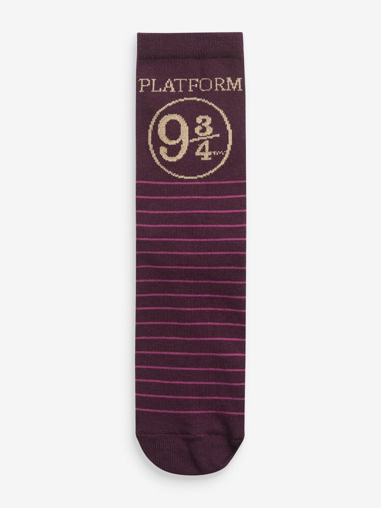 Purple Harry Potter Ankle Socks 4 Pack - Image 5 of 5