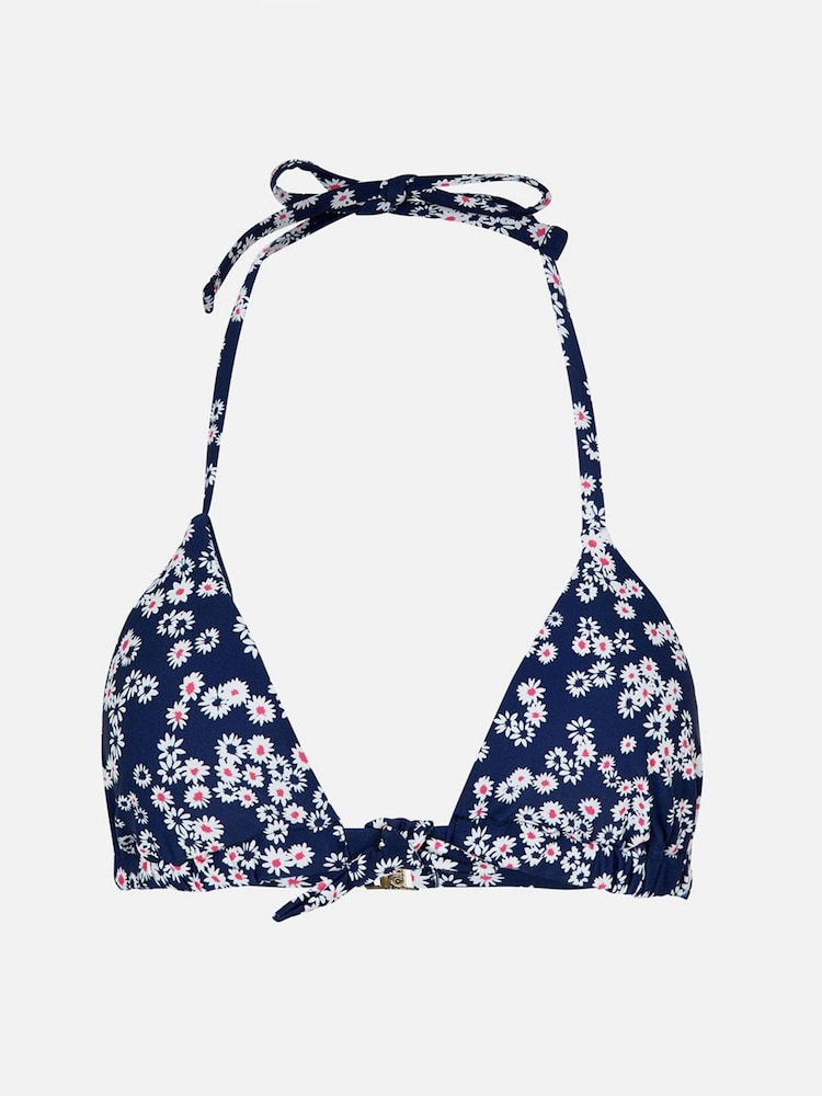 Accessorize Bikinitop mit Gänseblümchen und Schnürung vorne, Blau - Bild 4 von 4 Accessorize Bikinitop mit Gänseblümchen und Schnürung vorne, Blau - Bild 4 von 4