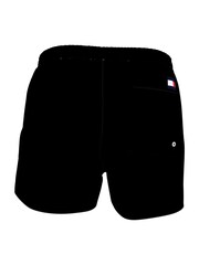 Schwarz - Tommy Hilfiger, Herren-Badeshorts mit Flaggenmotiv, einfarbig - Bild 4 von 4