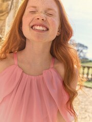 Pink Chiffon Bridesmaid Dress (6-16yrs) - Image 7 of 12