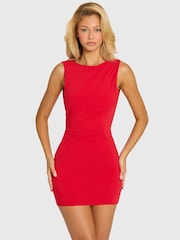Oh Polly Zadie Draped Backless Mini Dress - 圖片 1，共 5