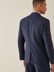 Leuchtend Blau - Motion Flex Karierter Anzug in Slim Fit aus Wollmischung: Sakko - Bild 2 von 7
