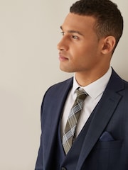 Leuchtend Blau - Motion Flex Karierter Anzug in Slim Fit aus Wollmischung: Sakko - Bild 4 von 7