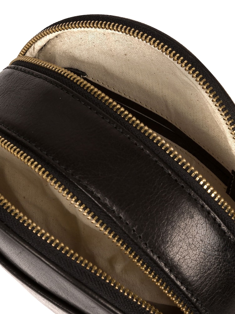 Conkca Plum Leather Cross-Body Bag - Image 5 of 5