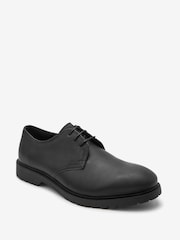 Black Cleated Lace-Up Derby Shoes - Image 2 of 4