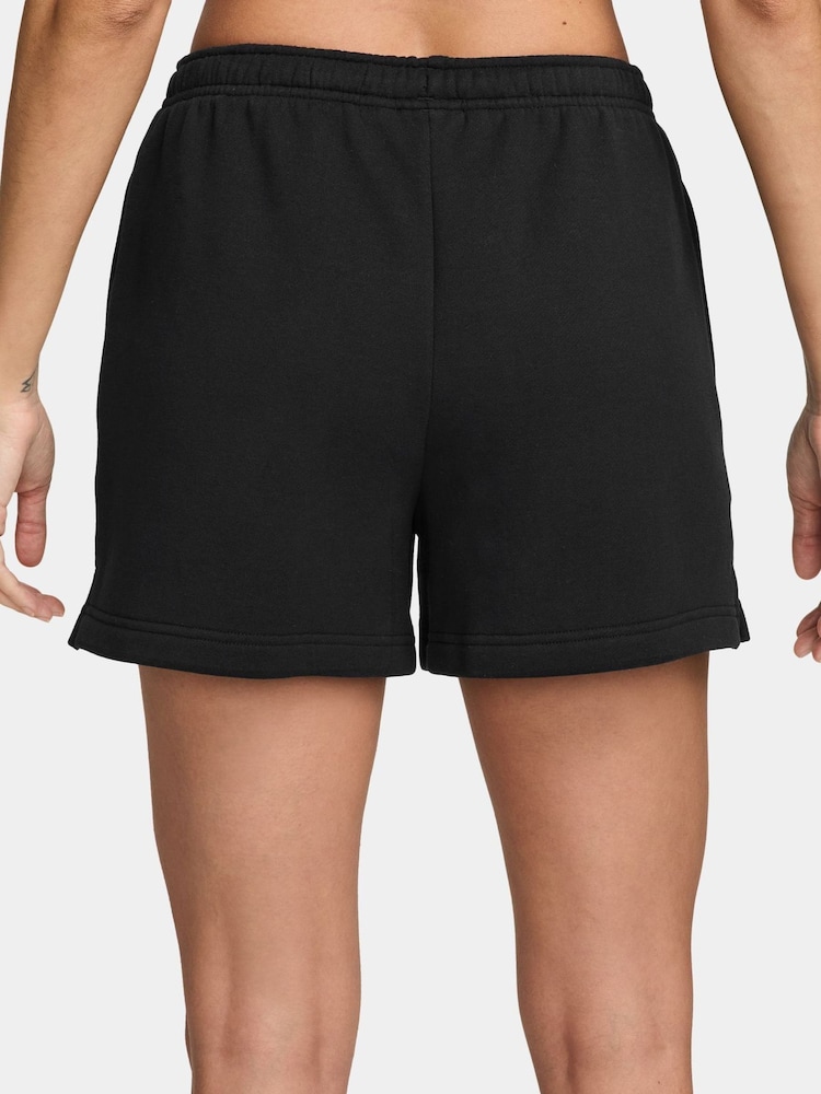Nike Black Studio Fleece Mid Rise Shorts - Image 2 of 4