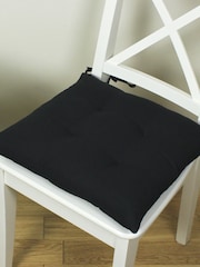 Furn 2 Pack Black Cuba 100% Cotton Seat Pads - Image 1 of 3