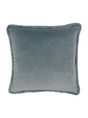 Riva Paoletti Duck Egg Blue Freya Velvet Polyester Filled Cushion - Image 1 of 2