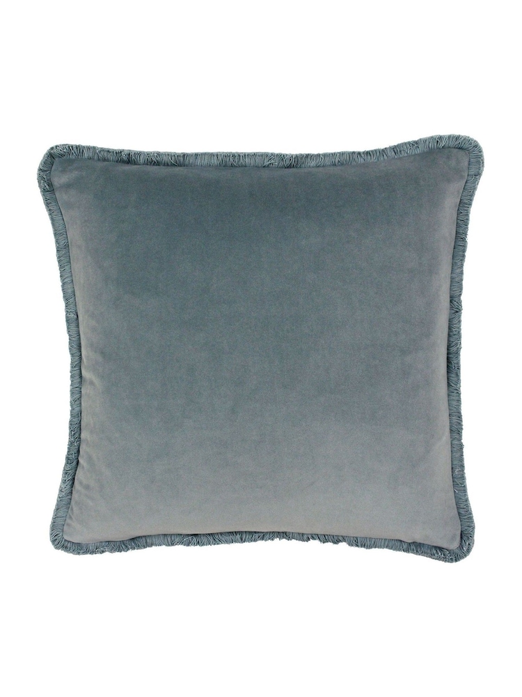 Riva Paoletti Duck Egg Blue Freya Velvet Polyester Filled Cushion - Image 1 of 2