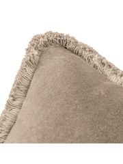 Riva Paoletti Taupe Brown Freya Velvet Polyester Filled Cushion - Image 3 of 4