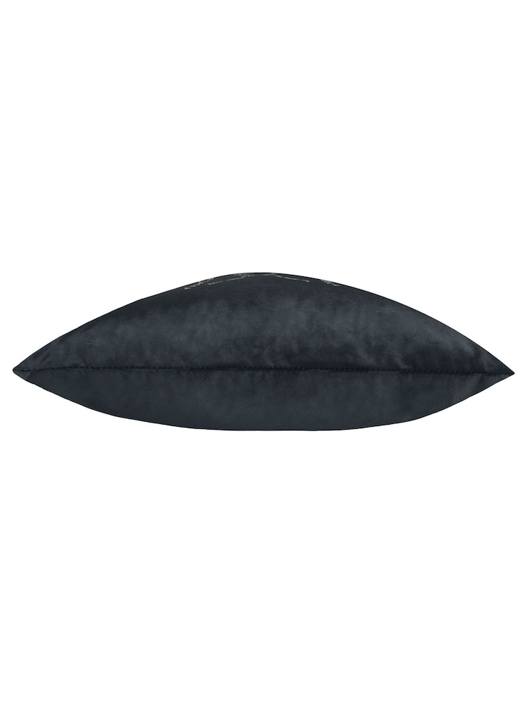 Evans Lichfield Black Gold Bee Velvet Polyester Filled Cushion - Image 3 of 3