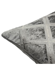 Riva Paoletti Graphite Grey Hermes Chenille Polyester Filled Cushion - Image 3 of 4