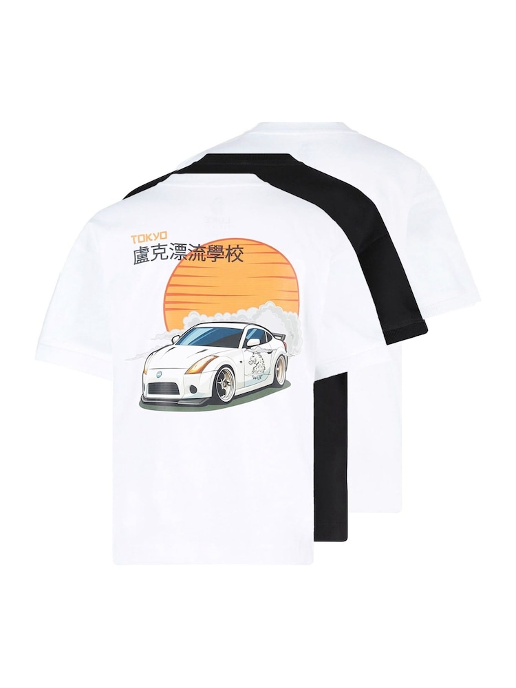 Luke 1977 White Junior Tokyo Dirft Assorted Prints T-Shirts 3 Pack - Image 2 of 12 Luke 1977 White Junior Tokyo Dirft Assorted Prints T-Shirts 3 Pack - Image 2 of 12