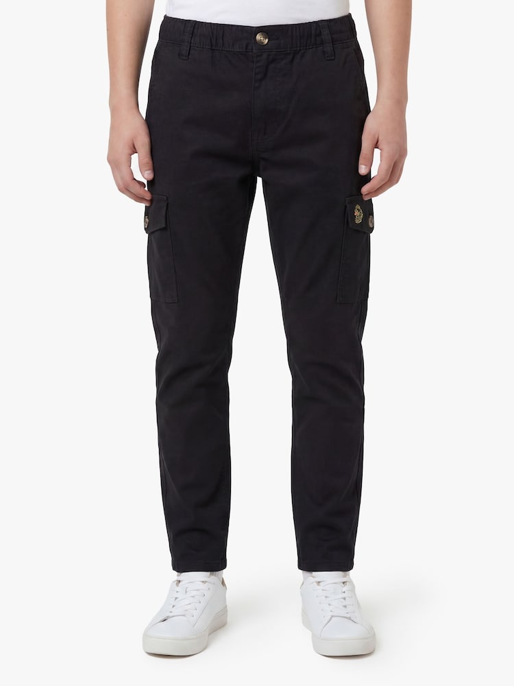 Luke 1977 Black Junior Future Cargos Trousers - Image 2 of 6 Luke 1977 Black Junior Future Cargos Trousers - Image 2 of 6