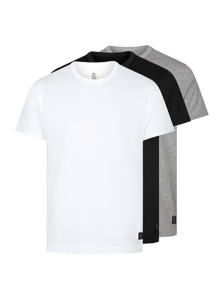 Luke 1977 Black/Grey/White Junior Recox T-Shirts 3 Pack - Image 1 of 9 Luke 1977 Black/Grey/White Junior Recox T-Shirts 3 Pack - Image 1 of 9