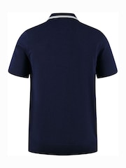 Luke 1977 Blue Junior Sebaco Knitted Polo Shirt - Image 5 of 7
