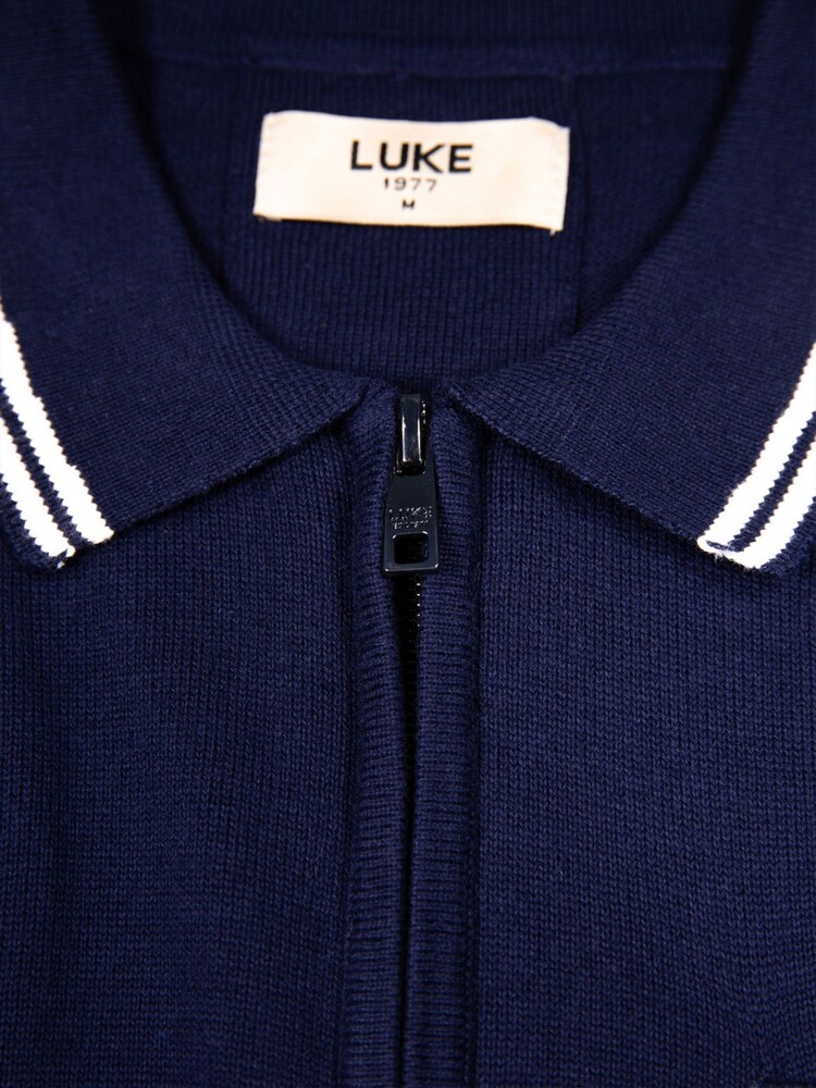 Luke 1977 Blue Junior Sebaco Knitted Polo Shirt - Image 7 of 7 Luke 1977 Blue Junior Sebaco Knitted Polo Shirt - Image 7 of 7