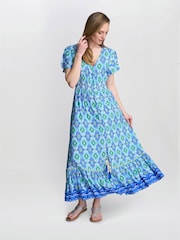 Gina Bacconi Blue Gabi Button Down Dress - Image 3 of 5