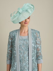 Gina Bacconi Green Joelle Embroidered Trousers Suit 2 Piece With Detachable Necklace - Image 8 of 9