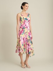 Gina Bacconi Yellow India Chiffon Print Dress - Image 5 of 8