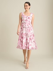 Gina Bacconi Pink Orla Chiffon Floral Dress - Image 5 of 5