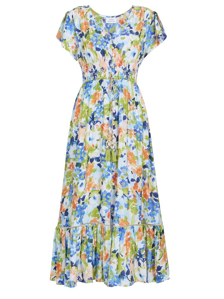 Gina Bacconi White Gabi Button Down Dress - Image 7 of 7