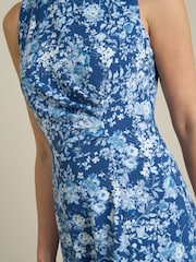 Gina Bacconi Blue Odelia Floral Print Midi Dress - Image 4 of 6