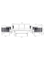 Grey Mauritius Garden 4 Piece Lounge Set - Image 6 of 6